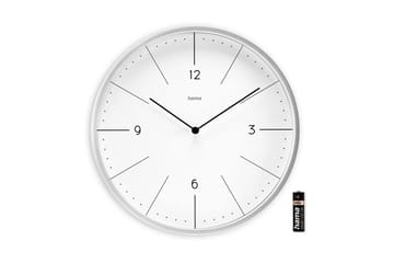 Väggklocka Hama Sardinia 30 cm Grå - Vit - Inredning - Väggdekor - Väggklocka & väggur