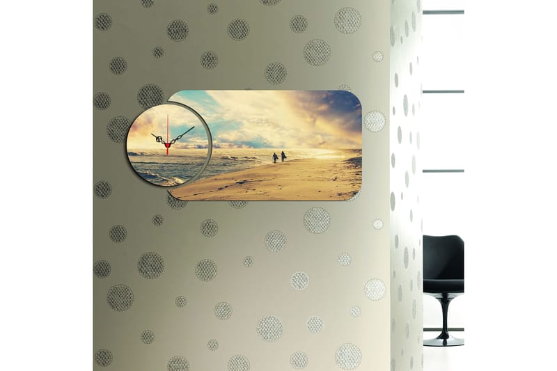 2-Delar - Flerfärgad - Inredning - Väggdekor - Väggklocka & väggur