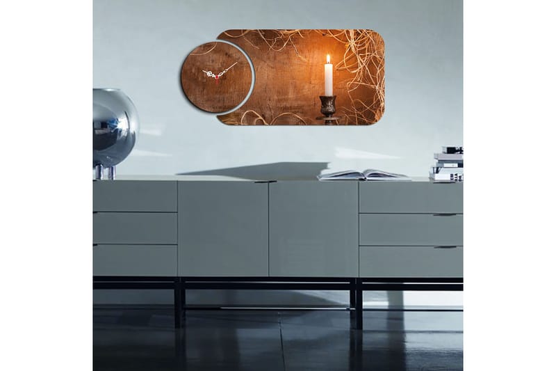 2-Delar - Flerfärgad - Inredning - Väggdekor - Väggklocka & väggur