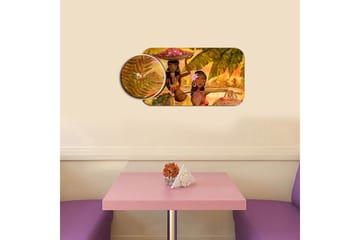 2-Delar - Flerfärgad - Inredning - Väggdekor - Väggklocka & väggur