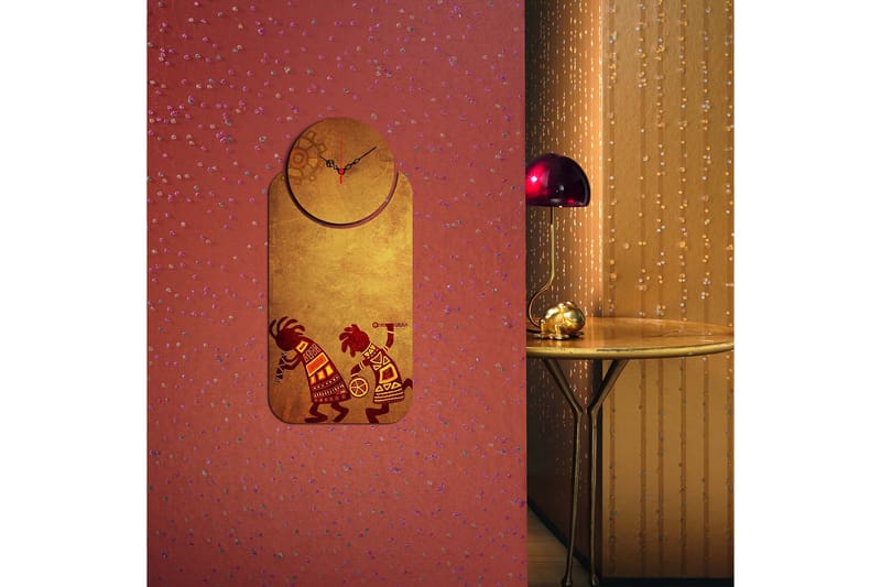 2-Delar - Flerfärgad - Inredning - Väggdekor - V äggklocka & väggur