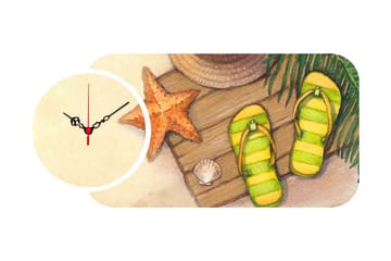 2-Delar - Flerfärgad - Inredning - Väggdekor - Väggklocka & väggur