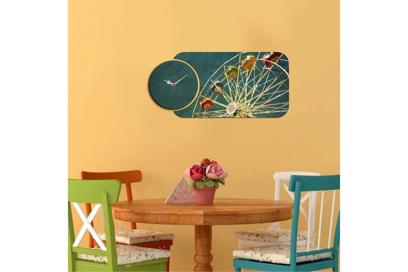 2-Delar - Flerfärgad - Inredning - Väggdekor - V äggklocka & väggur