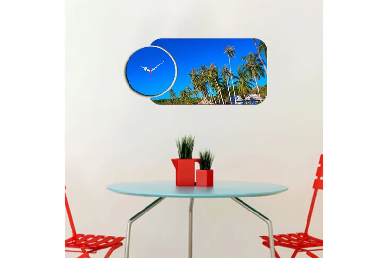 2-Delar - Flerfärgad - Inredning - Väggdekor - Väggklocka & väggur