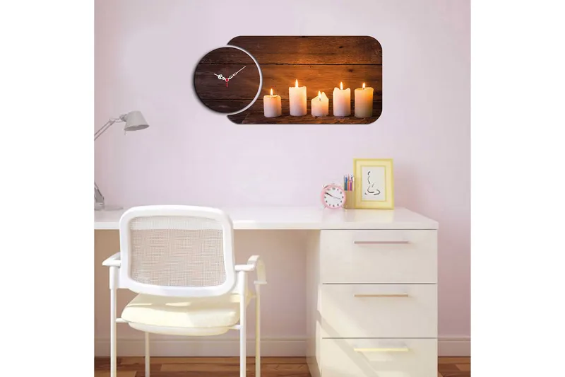 2-Delar - Flerfärgad - Inredning - Väggdekor - V äggklocka & väggur