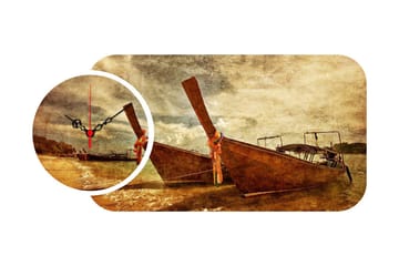 2-Delar - Flerfärgad - Inredning - Väggdekor - Väggklocka & väggur