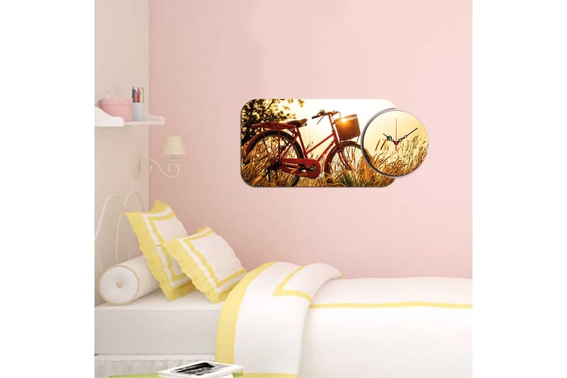 2-Delar - Flerfärgad - Inredning - Väggdekor - Väggklocka & väggur