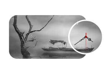 2-Delar - Flerfärgad - Inredning - Väggdekor - Väggklocka & väggur