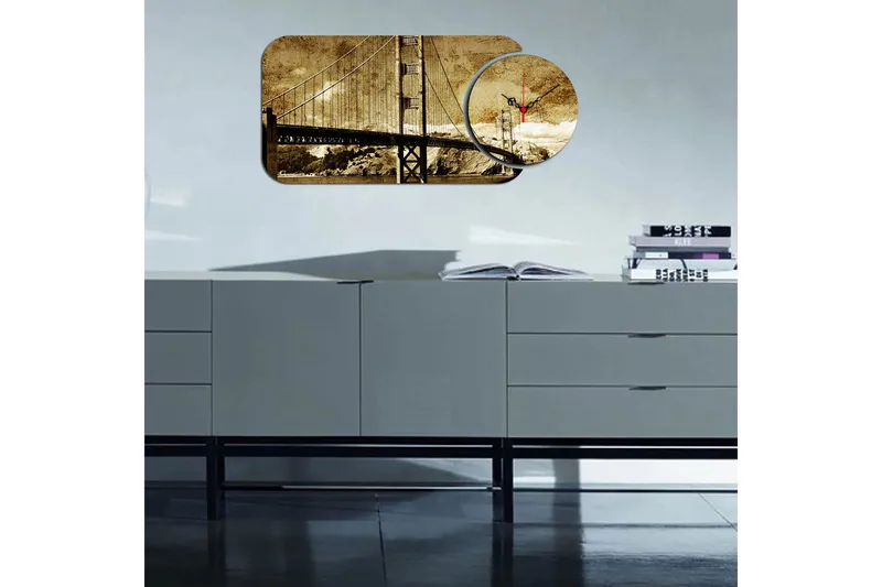 2-Delar - Flerfärgad - Inredning - Väggdekor - Väggklocka & väggur