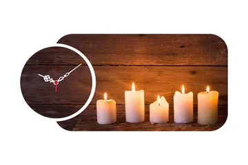 2-Delar - Flerfärgad - Inredning - Väggdekor - Väggklocka & väggur