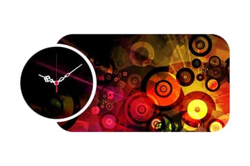 2-Delar - Flerfärgad - Inredning - Väggdekor - Väggklocka & väggur