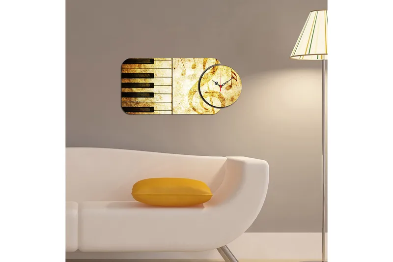 2-Delar - Flerfärgad - Inredning - Väggdekor - V äggklocka & väggur
