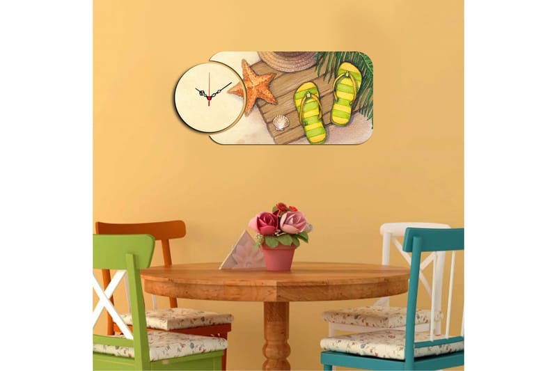 2-Delar - Flerfärgad - Inredning - Väggdekor - Väggklocka & väggur