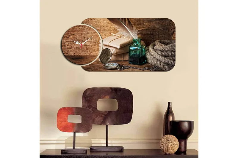 2-Delar - Flerfärgad - Inredning - Väggdekor - V äggklocka & väggur