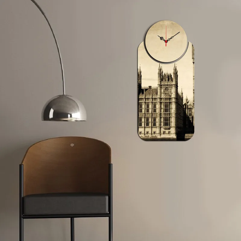 2-Delar - Flerfärgad - Inredning - Väggdekor - Väggklocka & väggur