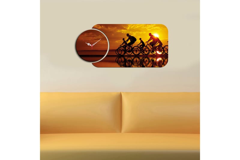 2-Delar - Flerfärgad - Inredning - Väggdekor - Väggklocka & väggur