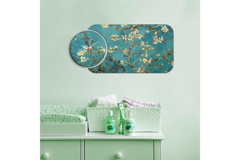 2-Delar - Flerfärgad - Inredning - Väggdekor - Väggklocka & väggur