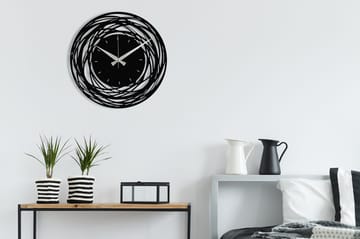 Achterdis Väggklocka Abstrakt - Svart - Inredning - Väggdekor - Väggklocka & väggur
