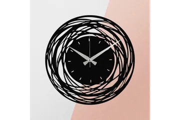 Achterdis Väggklocka Abstrakt - Svart - Inredning - Väggdekor - Väggklocka & väggur