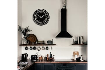 Achterdis Väggklocka Abstrakt - Svart - Inredning - Väggdekor - Väggklocka & väggur