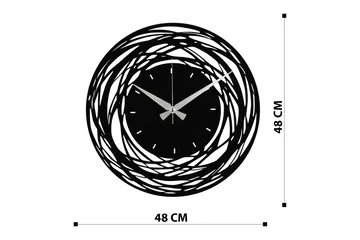 Achterdis Väggklocka Abstrakt - Svart - Inredning - Väggdekor - Väggklocka & väggur