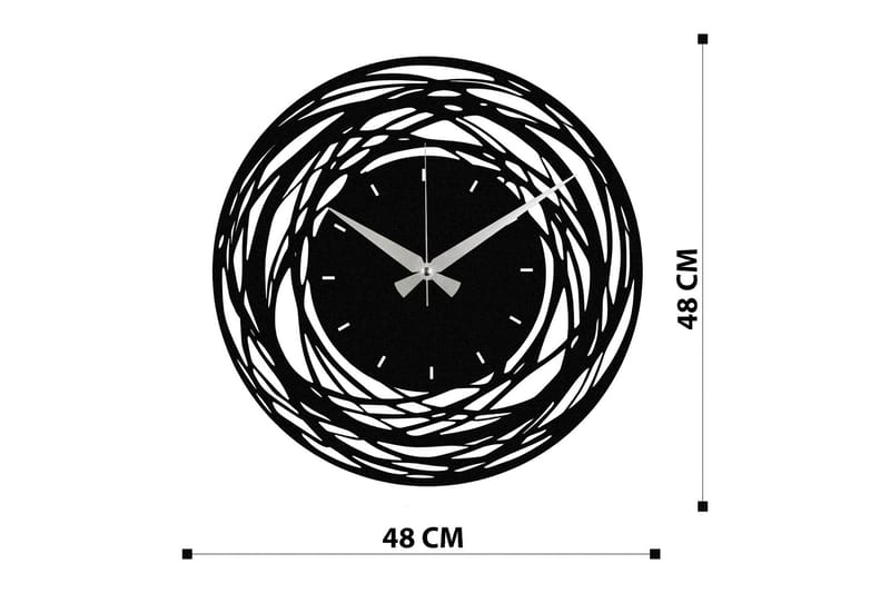 Achterdis Väggklocka Abstrakt - Svart - Inredning - Väggdekor - Väggklocka & väggur