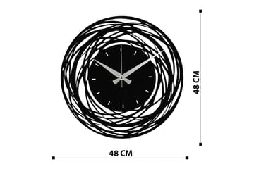 Achterdis Väggklocka Abstrakt - Svart - Inredning - Väggdekor - Väggklocka & väggur