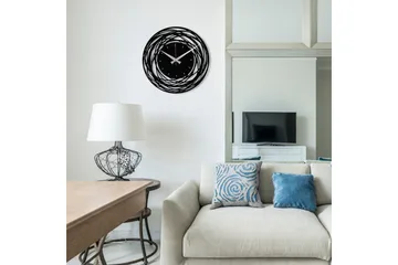 Achterdis Väggklocka Abstrakt - Svart - Inredning - Väggdekor - Väggklocka & väggur