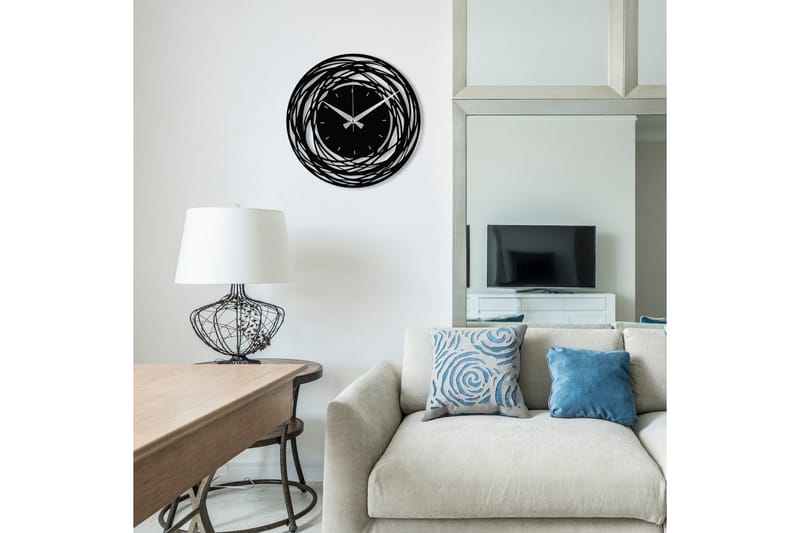 Achterdis Väggklocka Abstrakt - Svart - Inredning - Väggdekor - Väggklocka & väggur