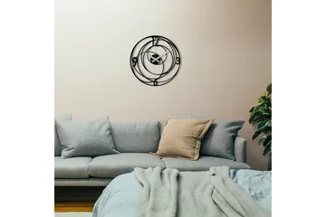 Achterdis Väggklocka Cirklar - Svart - Inredning - Väggdekor - Väggklocka & väggur