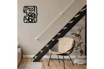 Achterdis Väggklocka Fyrkantig - Svart - Inredning - Väggdekor - Väggklocka & väggur