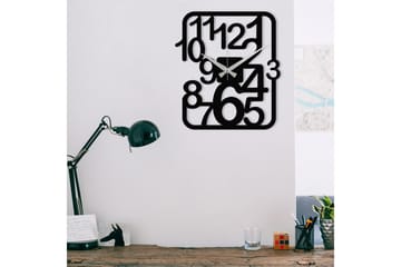 Achterdis Väggklocka Fyrkantig - Svart - Inredning - Väggdekor - Väggklocka & väggur