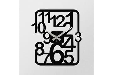 Achterdis Väggklocka Fyrkantig - Svart - Inredning - Väggdekor - Väggklocka & väggur