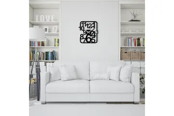 Achterdis Väggklocka Fyrkantig - Svart - Inredning - Väggdekor - Väggklocka & väggur