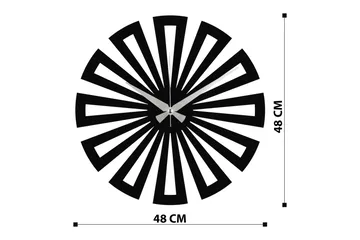 Achterdis Väggklocka Fyrkantiga Mönster - Svart - Inredning - Väggdekor - Väggklocka & väggur