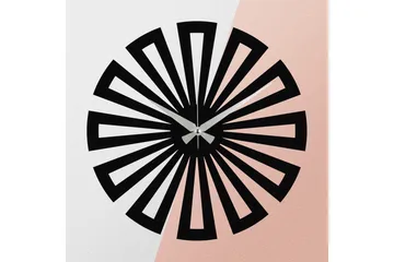 Achterdis Väggklocka Fyrkantiga Mönster - Svart - Inredning - Väggdekor - Väggklocka & väggur