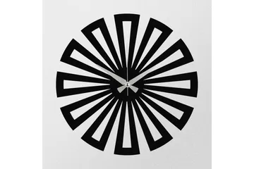 Achterdis Väggklocka Fyrkantiga Mönster - Svart - Inredning - Väggdekor - Väggklocka & väggur