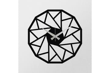Achterdis Väggklocka Triangel Mönster - Svart - Inredning - Väggdekor - Väggklocka & väggur