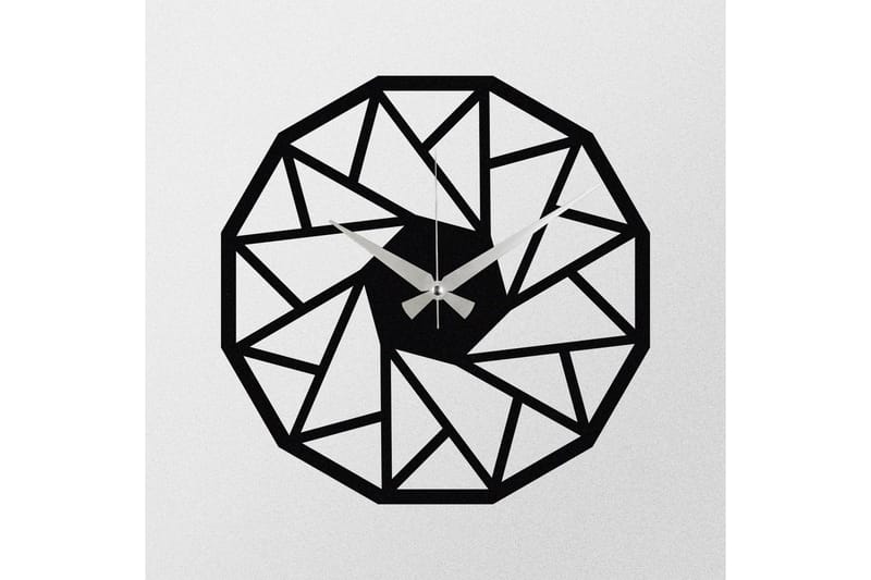Achterdis Väggklocka Triangel Mönster - Svart - Inredning - Väggdekor - Väggklocka & väggur