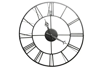 Black Metal klocka - 40x40cm - Inredning - Väggdekor - Väggklocka & väggur