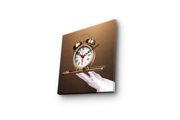Canvasmålning Dekorativ med Klocka - Flerfärgad - Inredning - Väggdekor - Väggklocka & väggur