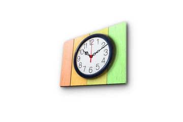 Canvasmålning Dekorativ med Klocka - Flerfärgad - Inredning - Väggdekor - Väggklocka & väggur