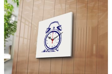 Canvasmålning Dekorativ med Klocka - Flerfärgad - Inredning - Väggdekor - Väggklocka & väggur