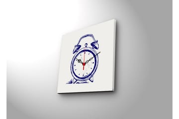 Canvasmålning Dekorativ med Klocka - Flerfärgad - Inredning - Väggdekor - Väggklocka & väggur