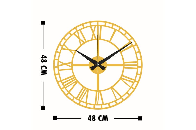 Dekoration Väggklocka - Guld - Inredning - Väggdekor - Väggklocka & väggur