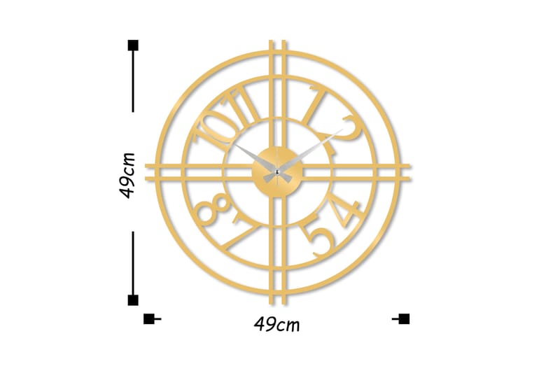 Dekoration Väggklocka - Guld - Inredning - Väggdekor - Väggklocka & väggur