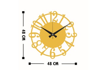 Dekoration Väggklocka - Guld - Inredning - Väggdekor - Väggklocka & väggur