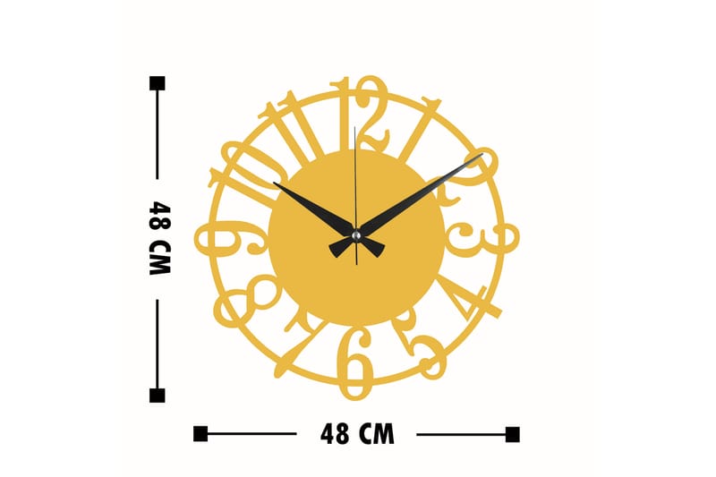 Dekoration Väggklocka - Guld - Inredning - Väggdekor - Väggklocka & väggur