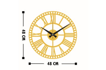Dekoration Väggklocka - Guld - Inredning - Väggdekor - Väggklocka & väggur