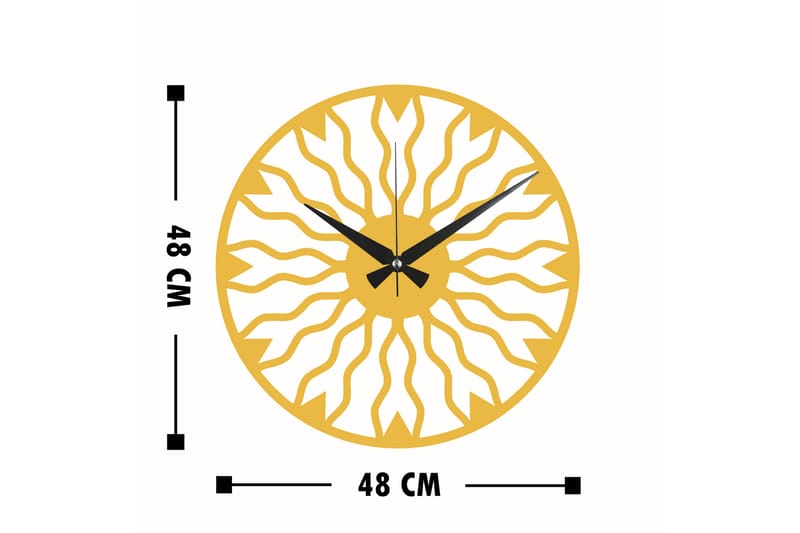 Dekoration Väggklocka - Guld - Inredning - Väggdekor - Väggklocka & väggur